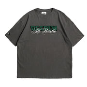 DARK GREY ALL HUSTLE NO LUCK T-SHIRT