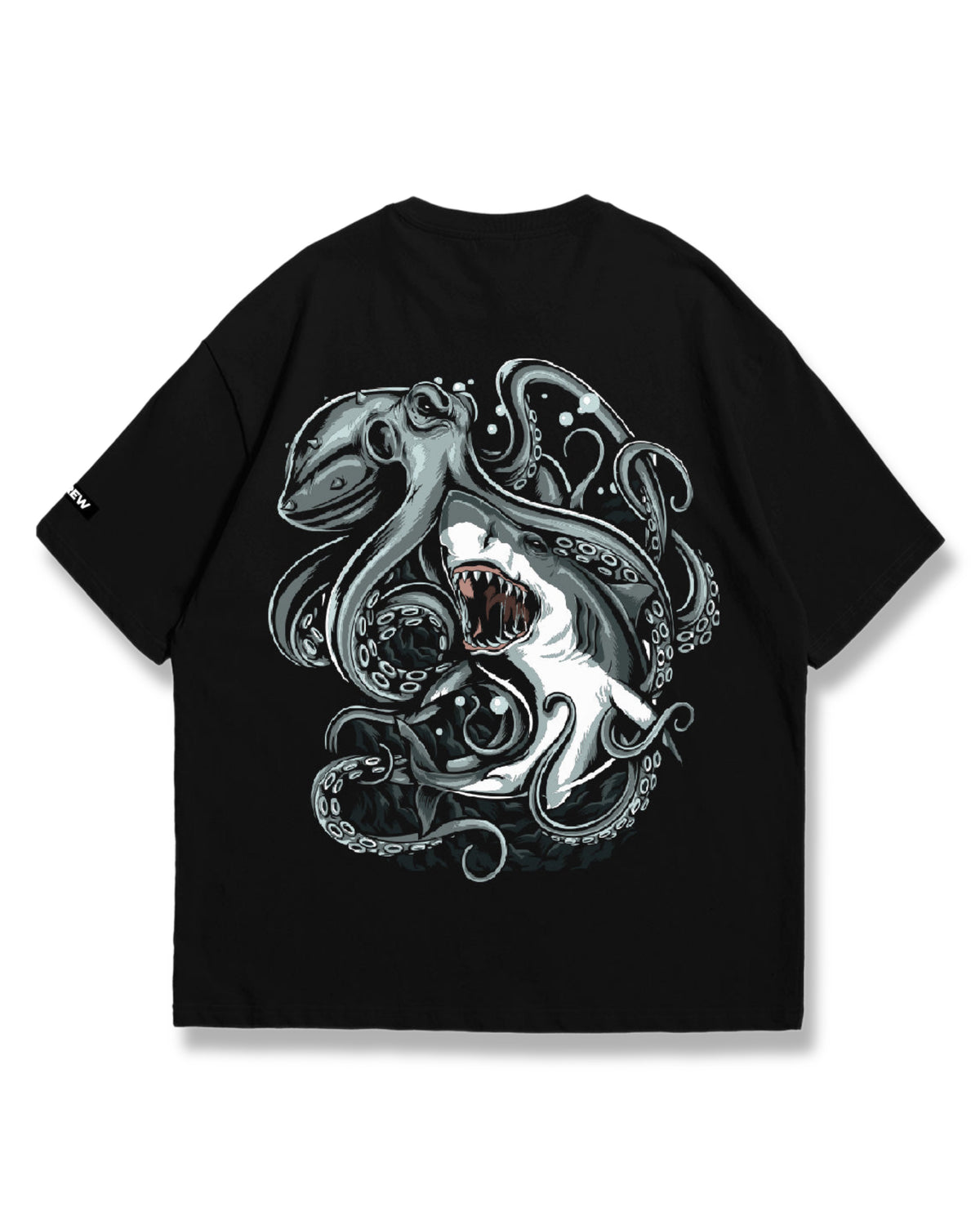 BLACK OCTOPUS X SHARK T-SHIRT