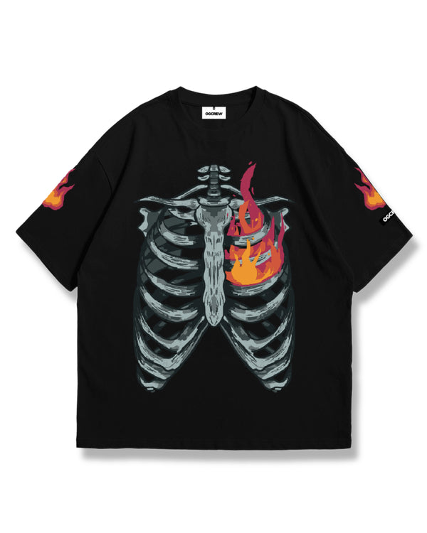 BLACK RIBS ON FIRE T-SHIRT