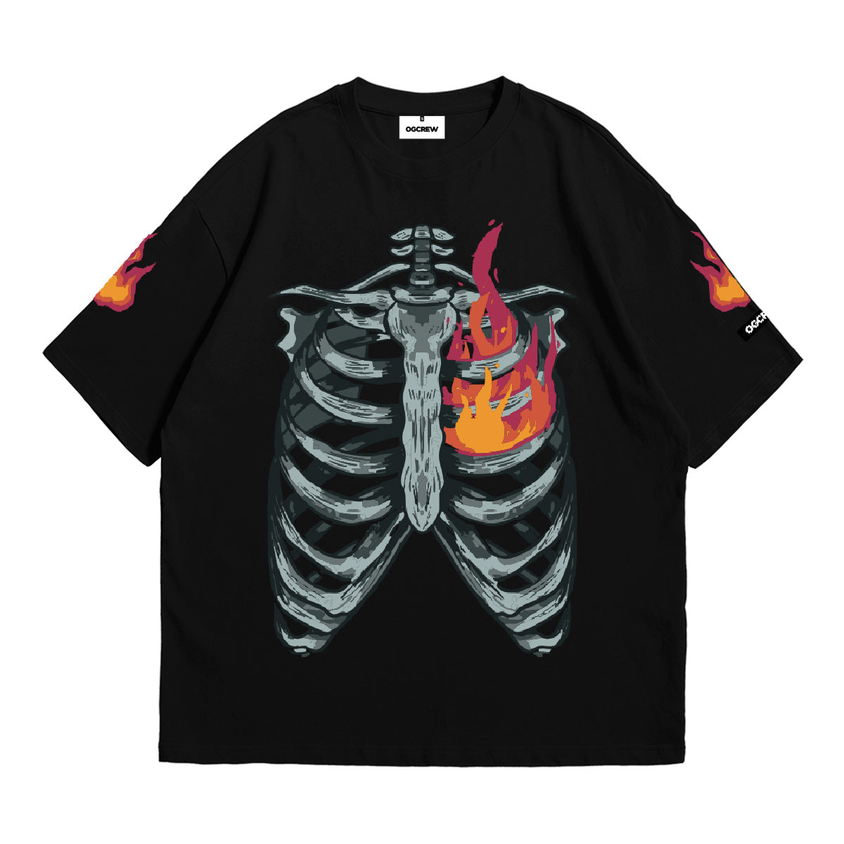 BLACK RIBS ON FIRE T-SHIRT