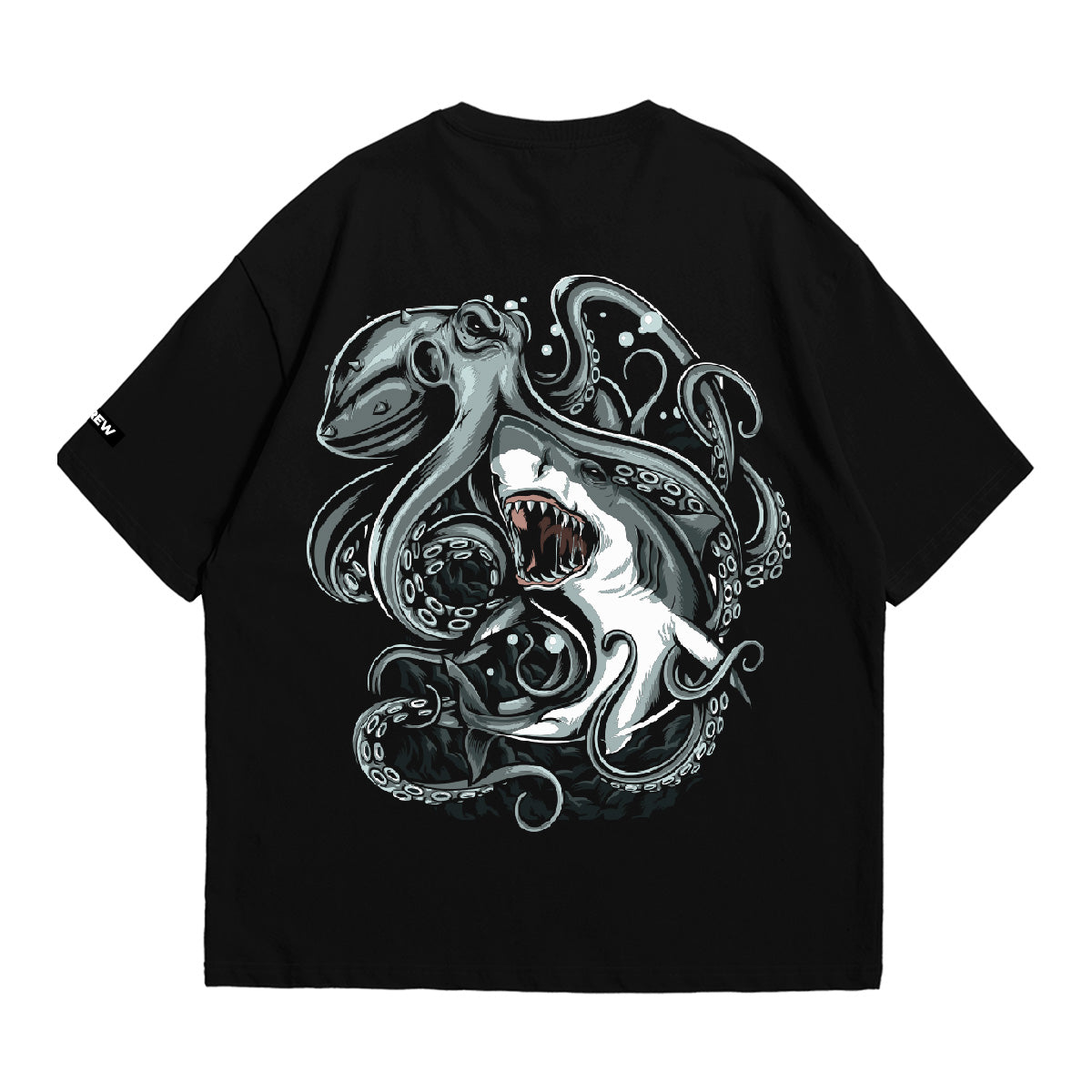 BLACK OCTOPUS X SHARK T-SHIRT