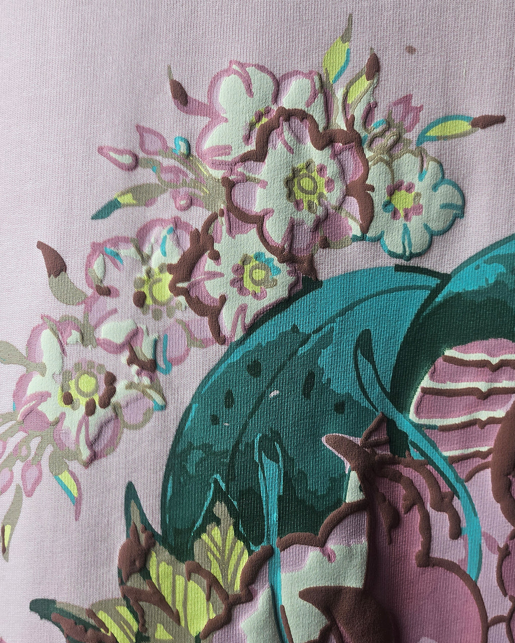 BABY PINK FORBIDDEN SERPENT BLOOM T-SHIRT