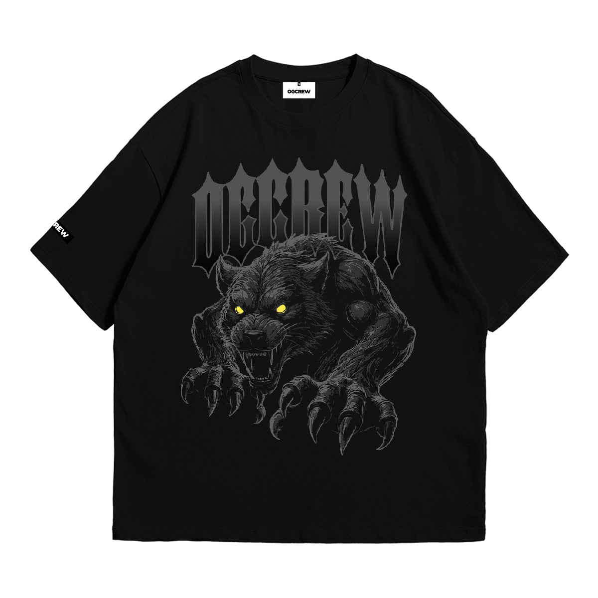 BLACK WOLF T-SHIRT – OGCREW