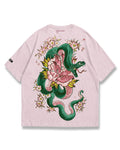 BABY PINK FORBIDDEN SERPENT BLOOM T-SHIRT
