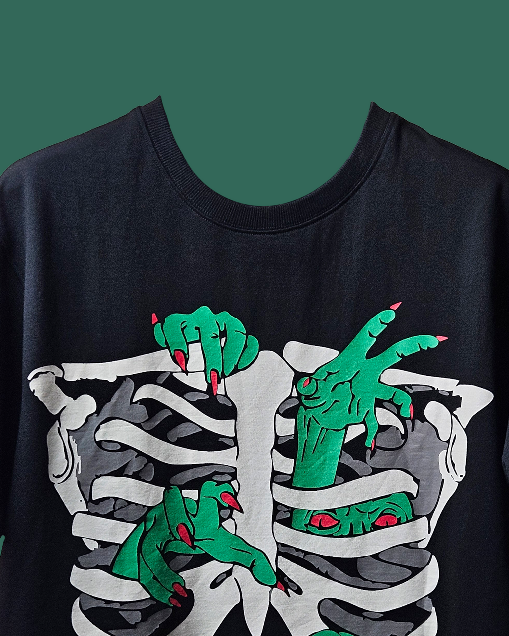 BLACK ZOMBIE RIBS T-SHIRT