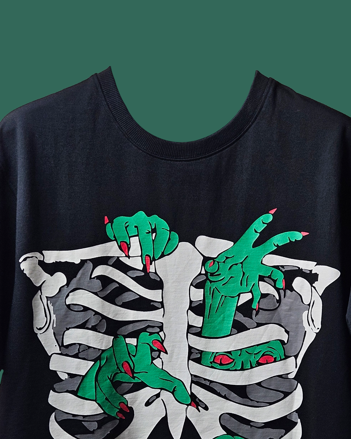 BLACK ZOMBIE RIBS T-SHIRT