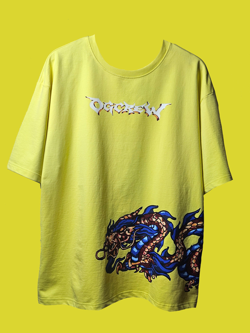 LIME YELLOW EASTERN DRAGON T-SHIRT